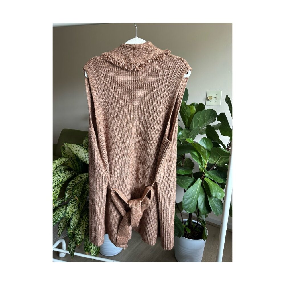 NWOT  Tahari Tan Open-Front Cardigan - Picture 3 of 5